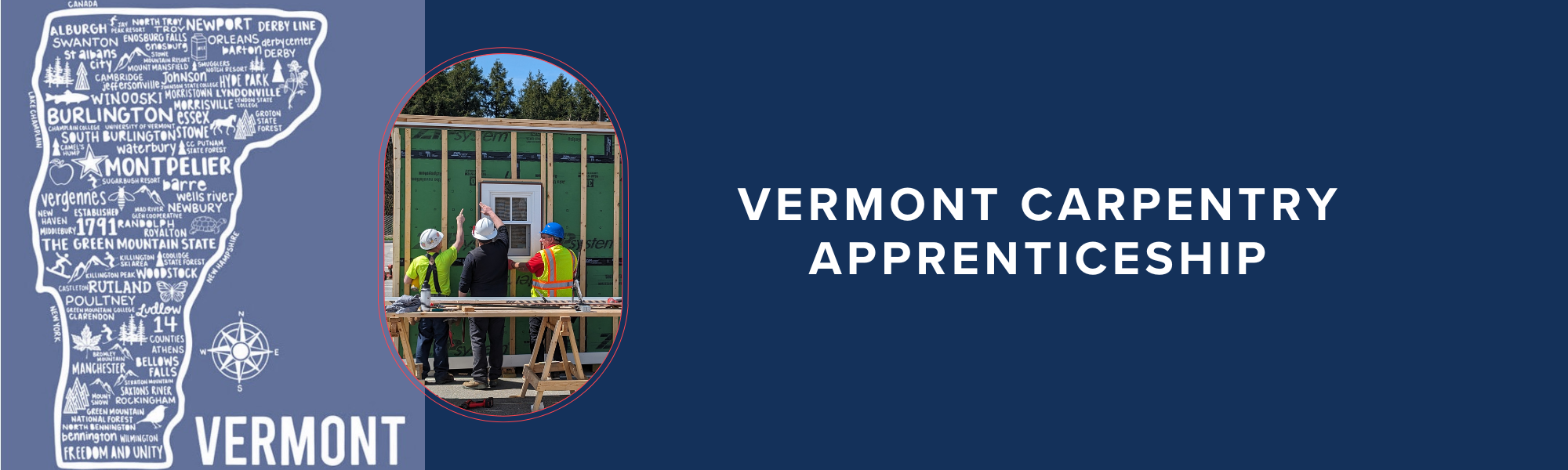 VERMONT Carpentry Apprenticeship (LinkedIn Article Cover Image)